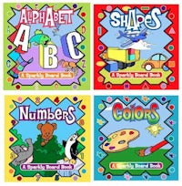 a set of children's books with alphabets and numbers